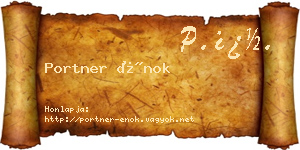 Portner Énok névjegykártya